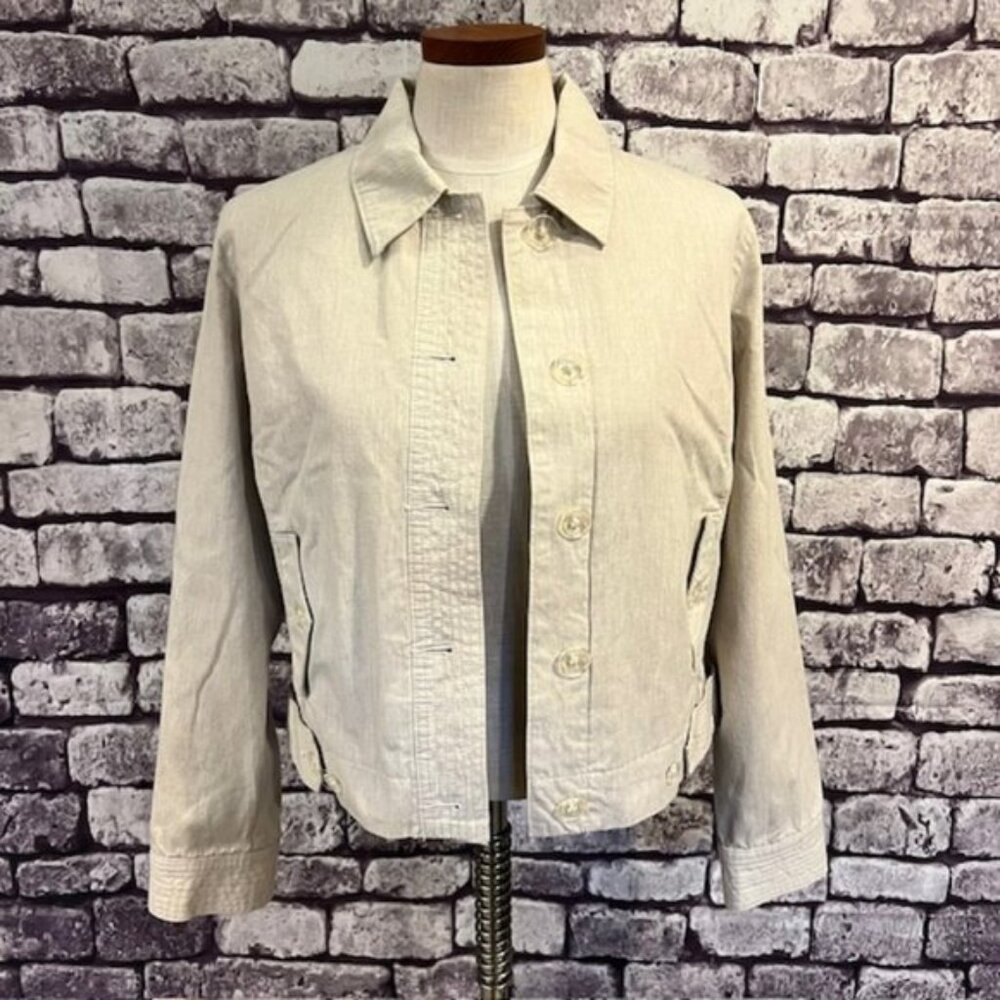 Isaac Mizrahi Beige Jacket Size Large